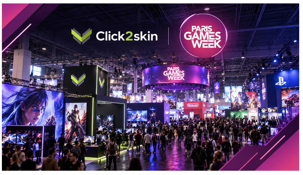 Click2skin joins Paris Games Week 2025 to take centre stage Click2skin joins Paris Games Week 2025 to take centre stage